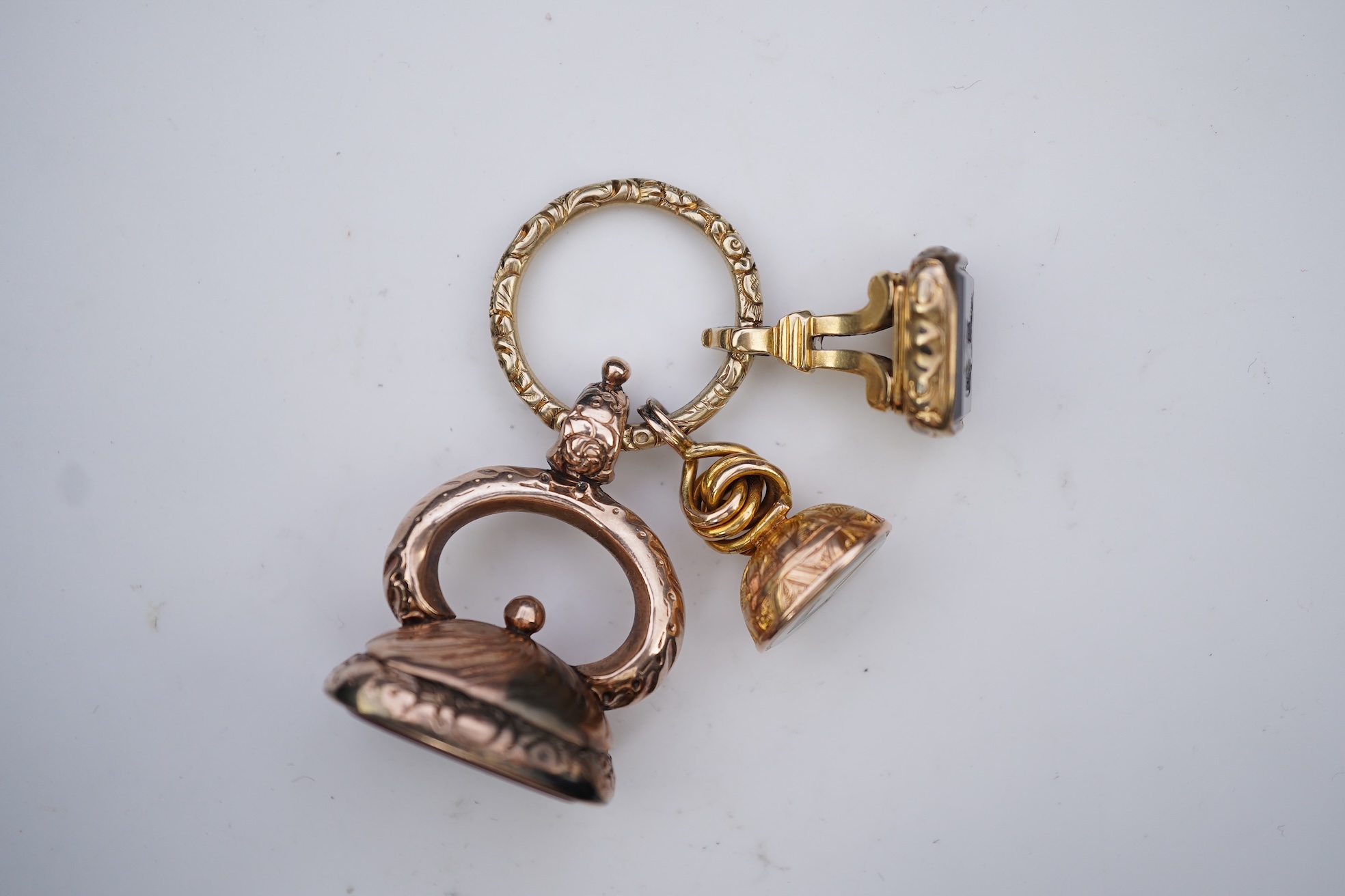 Three fob seals, 19th century